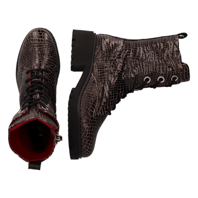 CLEO 16.04 Damen Leder-Schnürboots Black Snake