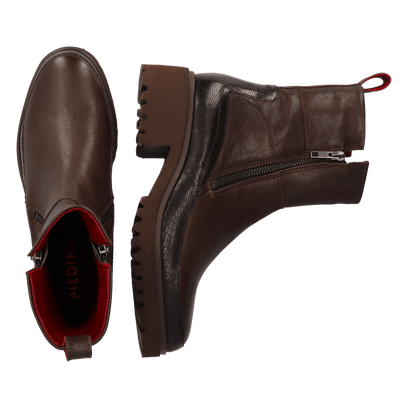 COCO 09.11 Damen Leder-Stiefeletten Dark Brown