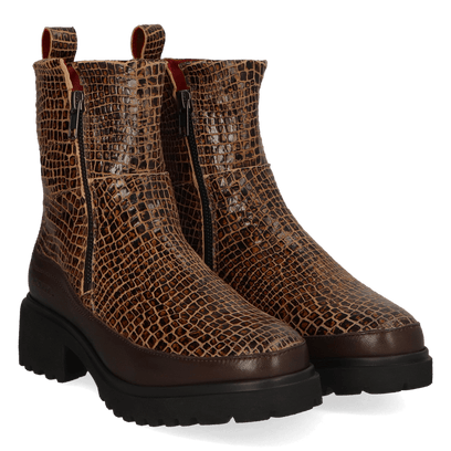 COCO 09.13 Damen Leder-Stiefeletten Brown