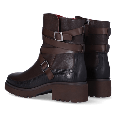 CODY 13.03 Damen Leder-Stiefeletten Dark Brown