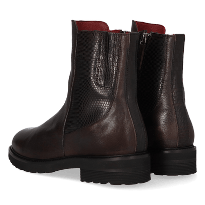 HAUDI 04.02 Damen Leder-Boots Dark Brown