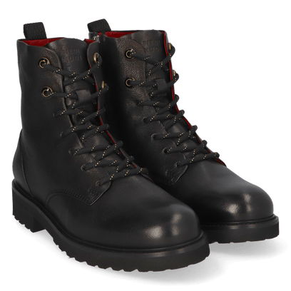 HEN 01.01 Damen Leder-Stiefeletten Black