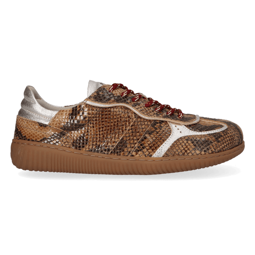 NUDI 01.01 Damen Leder-Sneaker Cuoio Snake