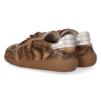 NUDI 01.01 Damen Leder-Sneaker Cuoio Snake