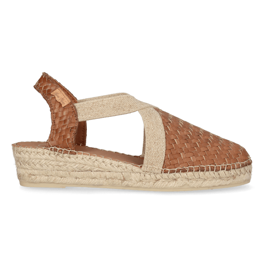 Siracusa Dames Leder-Espadrilles Cuiro