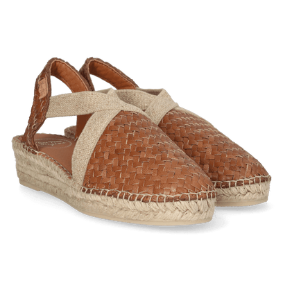 Siracusa Dames Leder-Espadrilles Cuiro