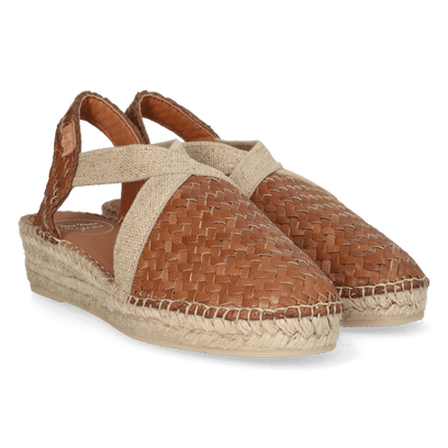 Siracusa Dames Leder-Espadrilles Cuiro