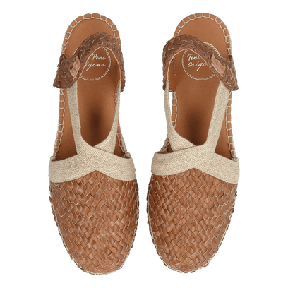 Siracusa Dames Leder-Espadrilles Cuiro