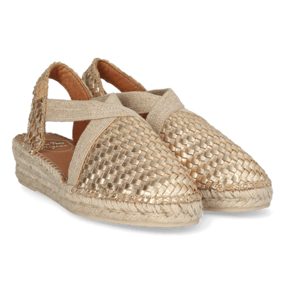 Siracusa Dames Leder-Espadrilles Plati
