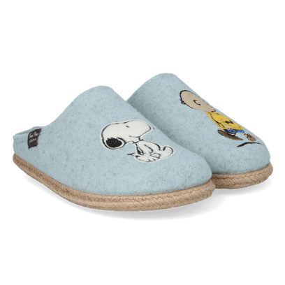 Snoopy Damen Filz-Hausschuhe Cel