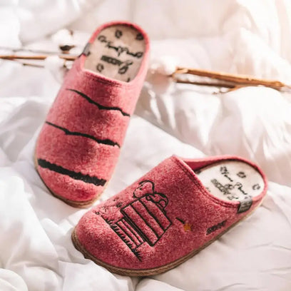 Snoopy Damen Filz-Hausschuhe Gerd