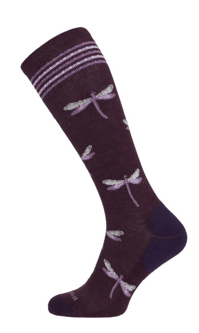 Dragonfly Damen Kompressionsstrümpfe 15-20 mmHg Blackberry Sparkle