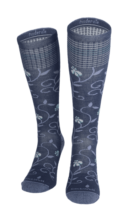 Full Sun Damen Kompressionsstrümpfe 15-20 mmHg Denim