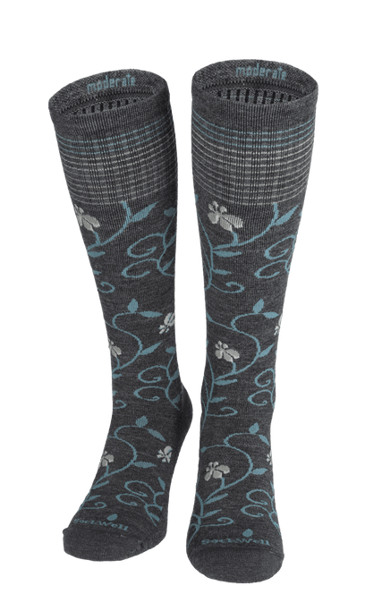 Full Sun Damen Kompressionsstrümpfe 15-20 mmHg Charcoal