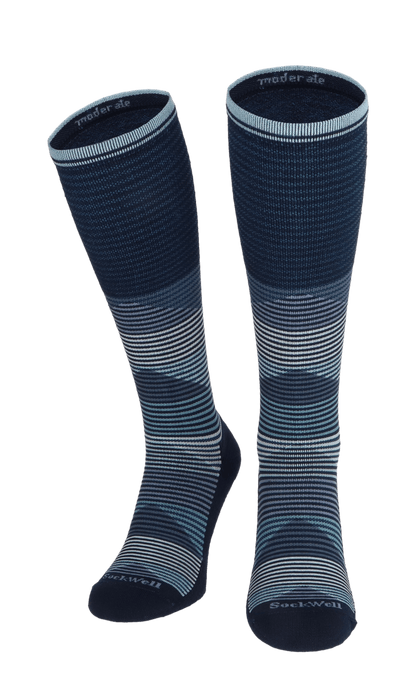 Geo Jim Damen Kompressionsstrümpfe 15-20 mmHg Navy