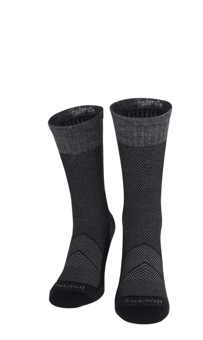 Elevate Crew Herren Sportsocken 15-20 mmHg Black