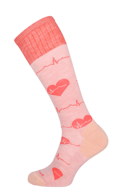 Heartbeat Damen Kompressionsstrümpfe 15-20 mmHg Peach