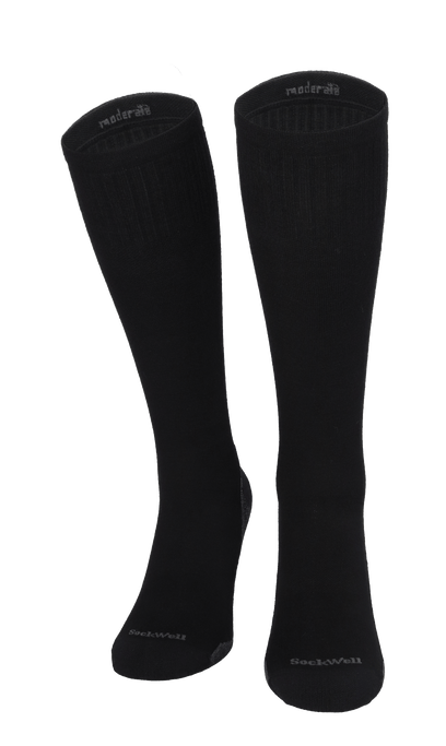 Cadence Damen Sportsocken 15-20 mmHg Black Solid