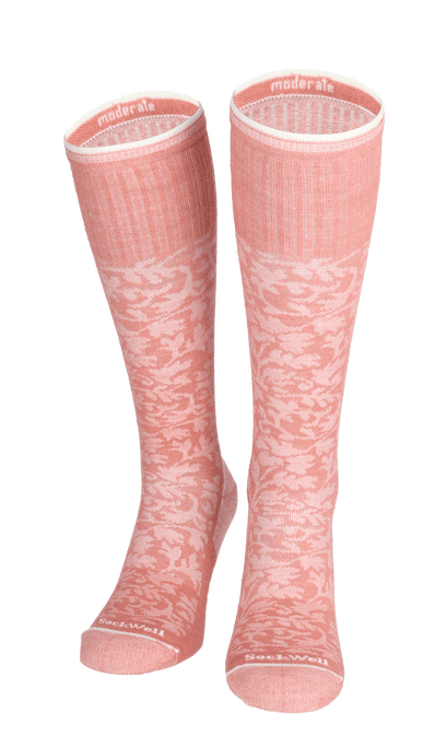 Damask Damen Kompressionsstrümpfe 15-20 mmHg Pink Clay