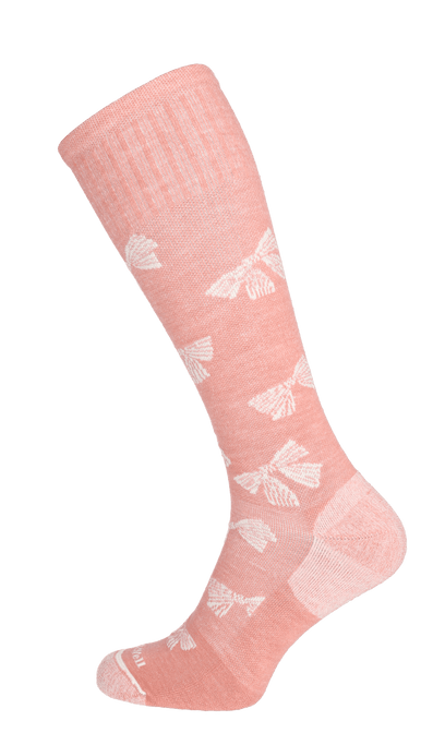 Bows Damen Kompressionsstrümpfe 15-20 mmHg Pink Clay
