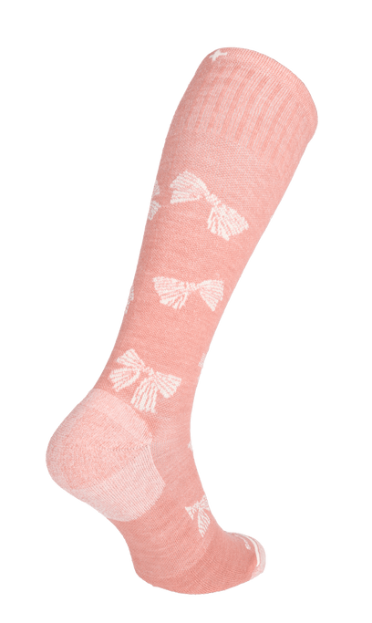 Bows Damen Kompressionsstrümpfe 15-20 mmHg Pink Clay