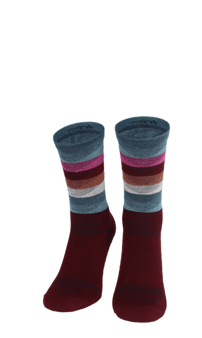 Peaks Damen Wandersocken 15-20 mmHg Cranberry