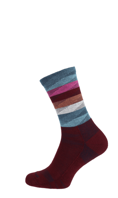 Peaks Damen Wandersocken 15-20 mmHg Cranberry