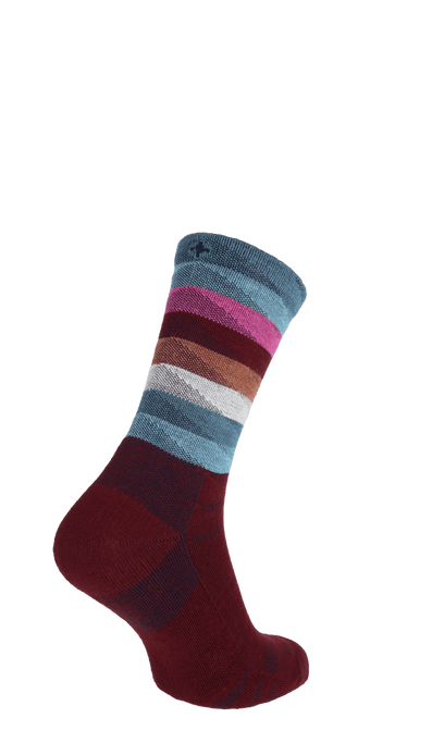 Peaks Damen Wandersocken 15-20 mmHg Cranberry