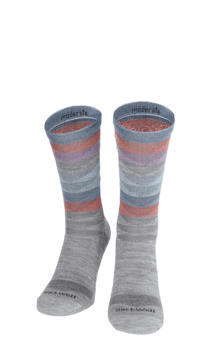 Peaks Damen Wandersocken 15-20 mmHg Light Grey