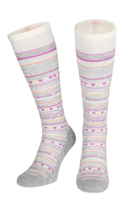 Heartlink Damen Kompressionsstrümpfe 20-30 mmHg Light Grey