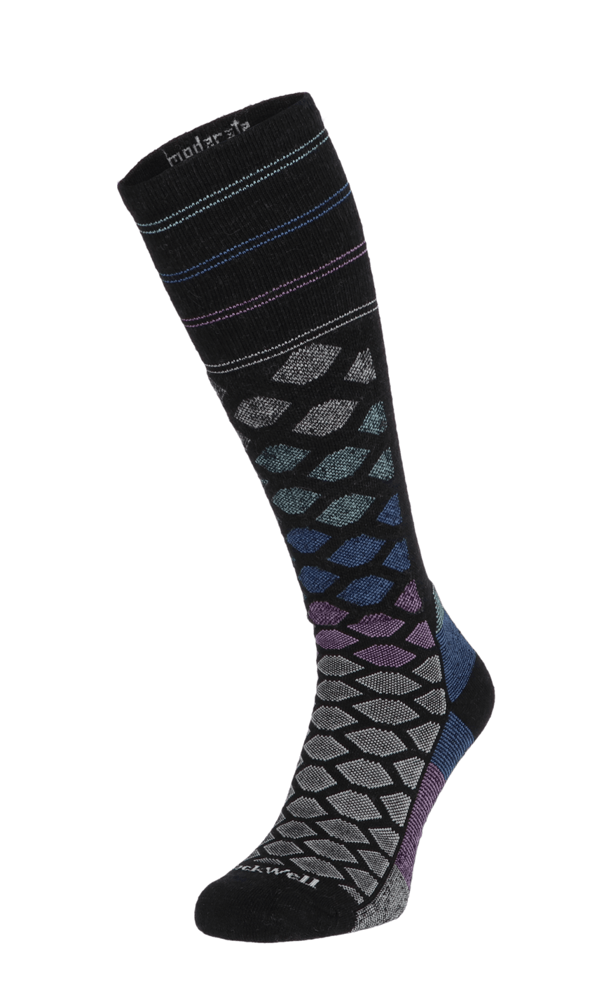The Edge Medium Damen Skisocken 15-20 mmHg Black