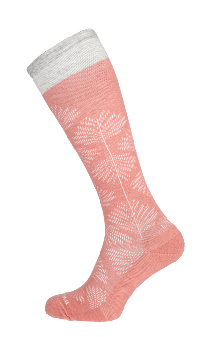 Full Floral Damen Kompressionsstrümpfe 15-20 mmHg Pink Clay