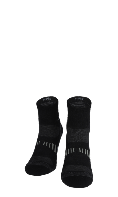 Ascend II Quarter Herren Wandersocken 15-20 mmHg Black