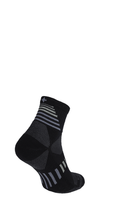 Ascend II Quarter Herren Wandersocken 15-20 mmHg Black