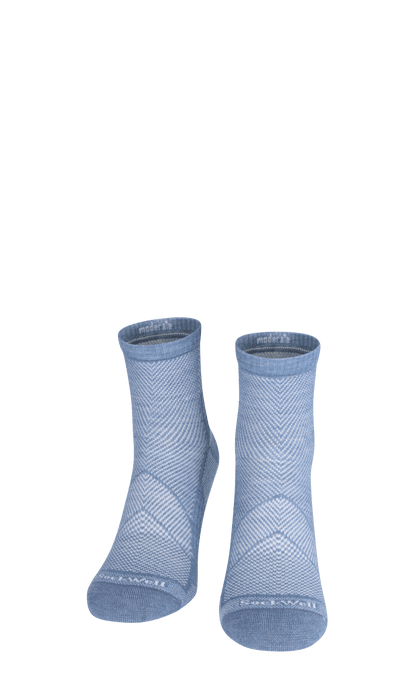 Elevate Quarter Damen Sportsocken 15-20 mmHg Bluestone