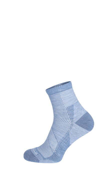 Elevate Quarter Damen Sportsocken 15-20 mmHg Bluestone
