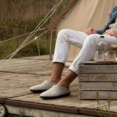 Slipa Wollfilz-Pantoffel Natural Delta