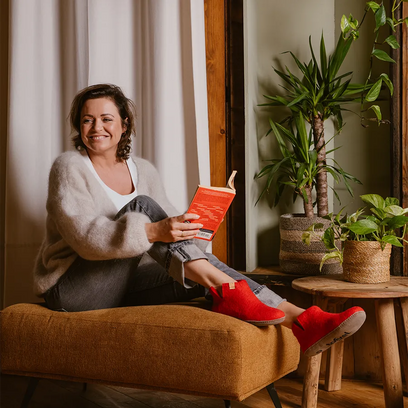 Mula Wollfilz-Hausschuhe Red