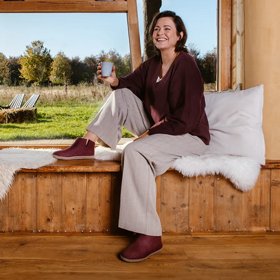 Tofvel Mula Wollfilz-Hausschuhe Vineyard