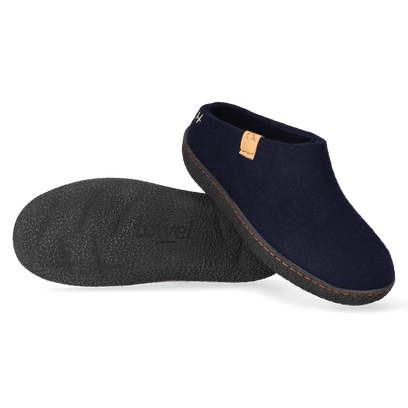 Slipa Wollfilz-Pantoffel Navy Blue