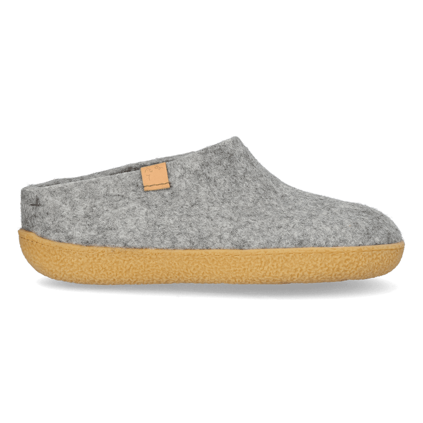 Slipa Maha Wollfilz-Pantoffel Marbled Light Grey