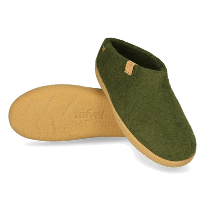 Slipa Maha Wollfilz-Pantoffel Olive Green