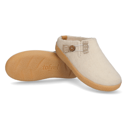 Sundara Wollfilz-Pantoffel White