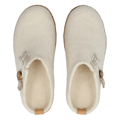 Sundara Wollfilz-Pantoffel White