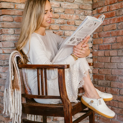 Sundara Wollfilz-Pantoffel White