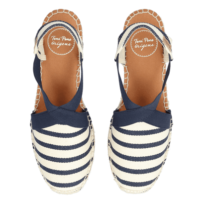 Vinaros Damen Espadrilles Canvas Cru/Mari