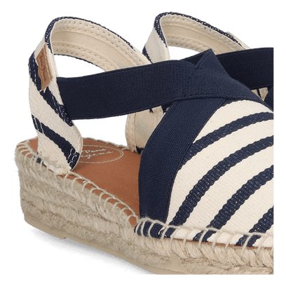Vinaros Damen Espadrilles Canvas Cru/Mari
