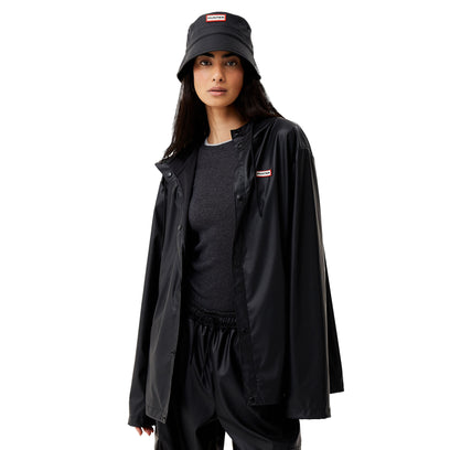Izzy PU Hooded Jacket Black