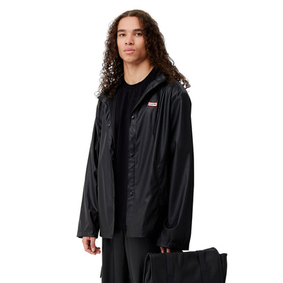 Izzy PU Hooded Jacket Black