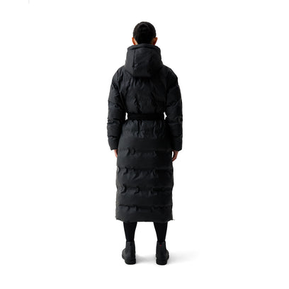 Women’s Hutchison PU Sonic Welded Long Puffer Jacket Hunter Black